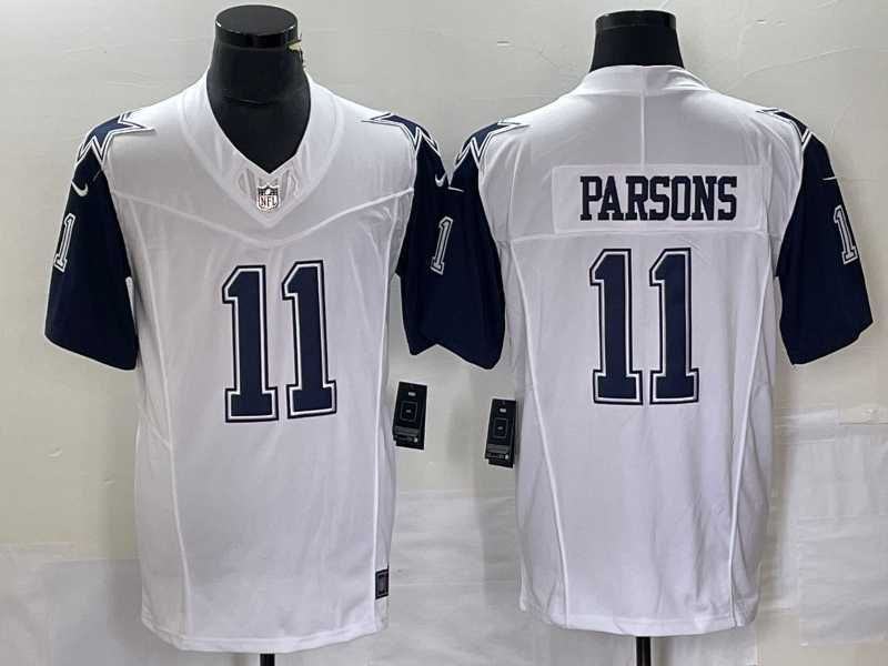 Men%27s Dallas Cowboys #11 Micah Parsons White FUSE Vapor Thanksgiving Limited Stitched Jersey->dallas cowboys->NFL Jersey